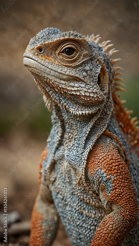 Fototapeta premium Bearded agama lizard, Pogona vitticeps.