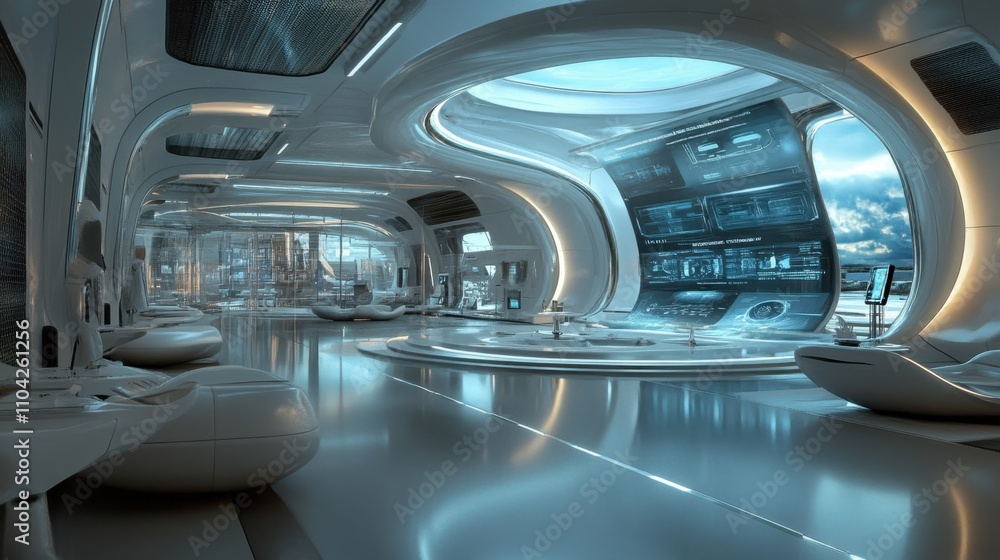 The Futuristic Interior Space. The Futuristic Interior Space.