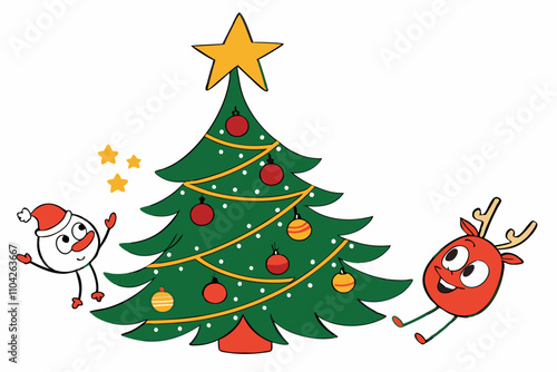 Funny Christmas Car Vroom the Reindeer Tree Hilarious Holiday Ride