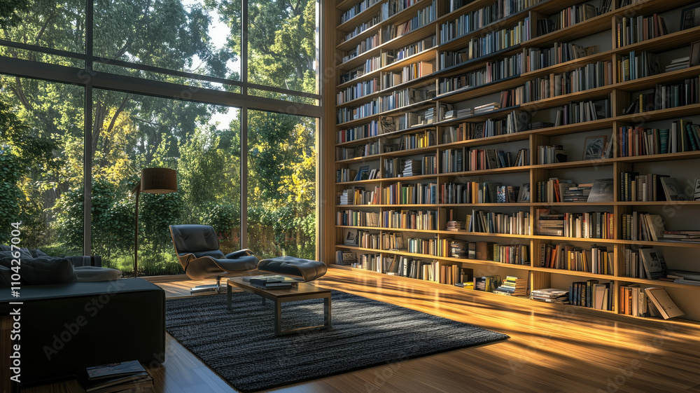 Close up of library books on shelf. Generative AI Close up of library books on shelf. Generative AI