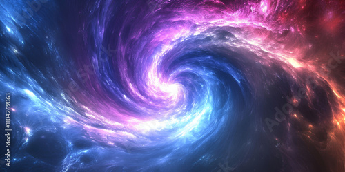 Cosmic Swirl of Vibrant Nebula Colors