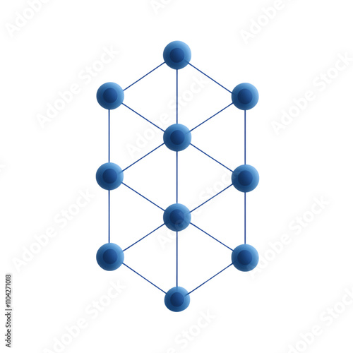 Abstract geometric network illustration design. PNG