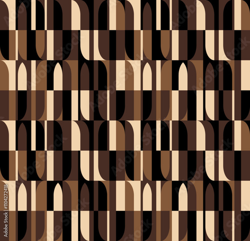 patron de azulejo de madera cafe con negro