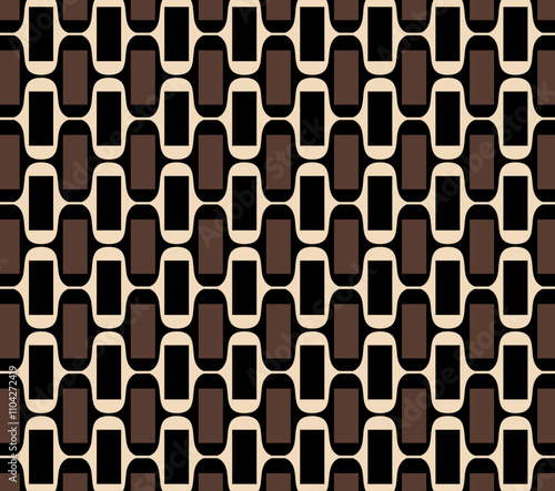 patron geometrico cuadrado de madera cafe y negro