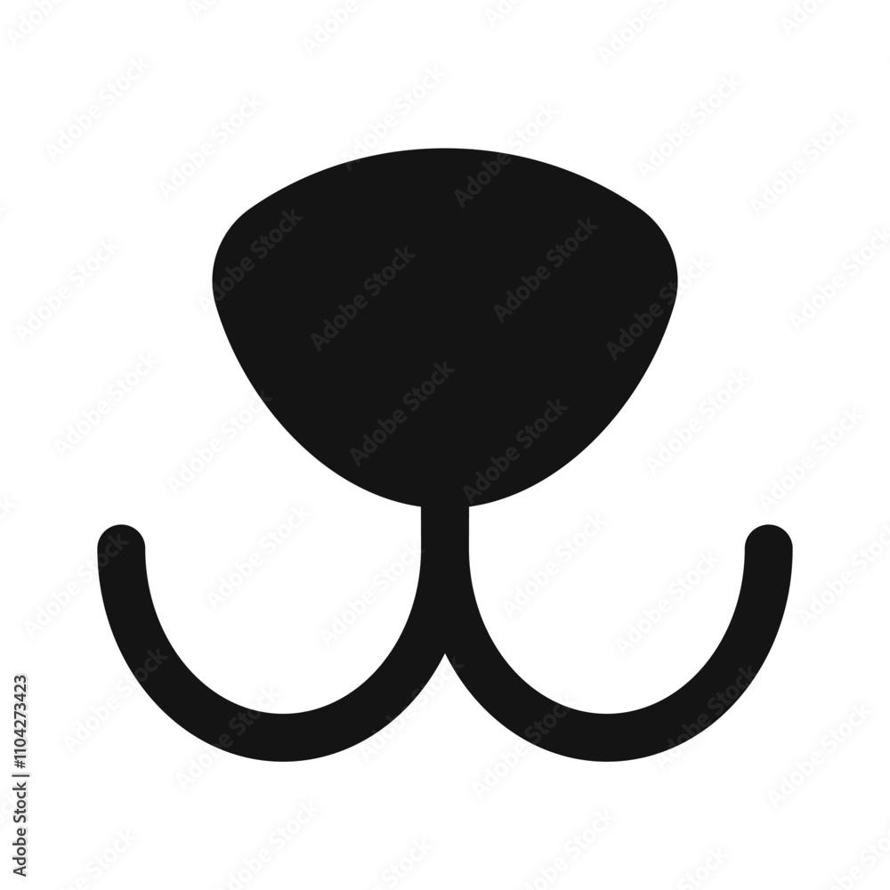 Dog nose vector icon