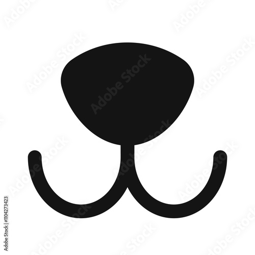 Obraz na płótnie Dog nose vector icon w salonie