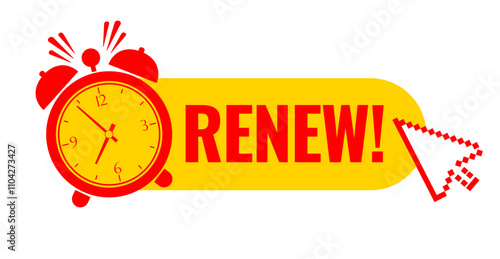 Obraz na płótnie Renew now vector web button w salonie
