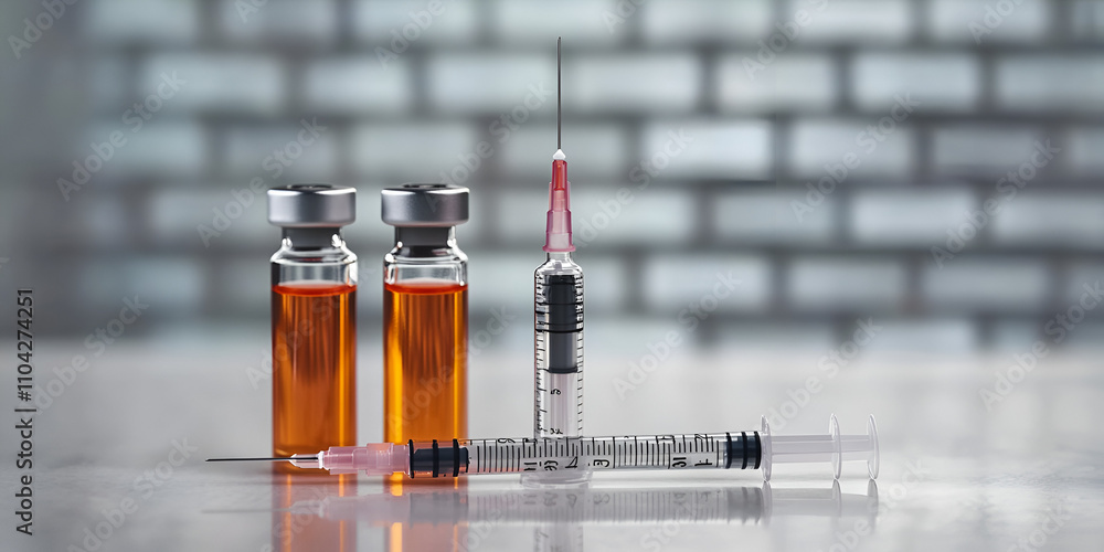 Futuristic Vaccine Vials with Glowing Lights Futuristic Vaccine Vials with Glowing Lights