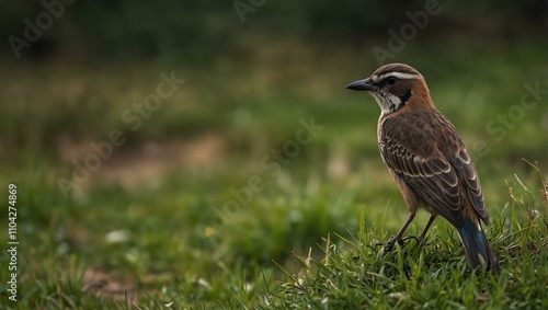 Wallpaper Mural Bird perched in a grassy field. Torontodigital.ca