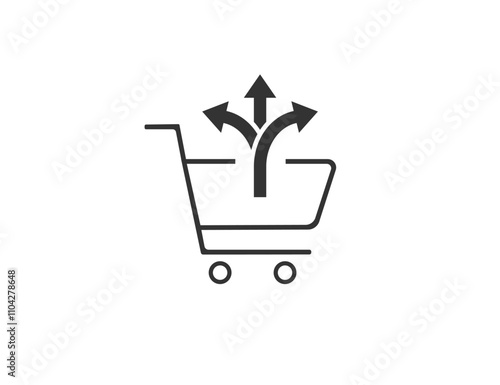Cross sell icon. Vector illustration.