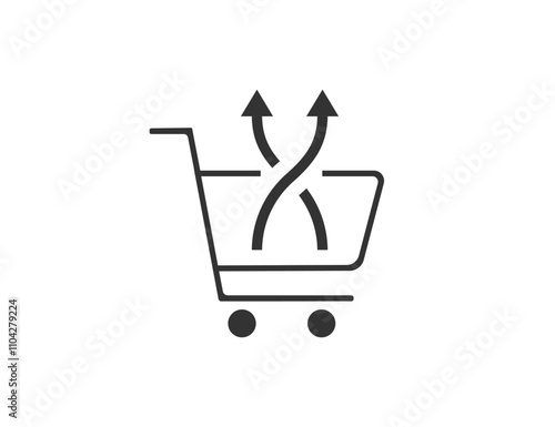 Cross sell icon. Vector illustration.