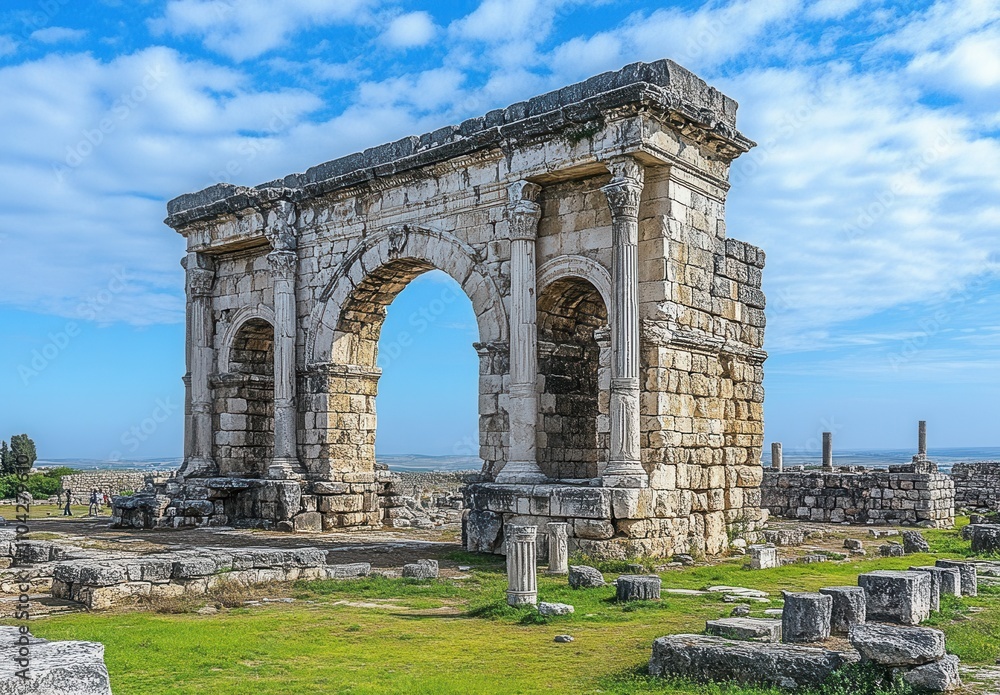 The monumental arch in the eastern section of the colonnade, Palmyra, Homs Governorate, Syria The monumental arch in the eastern section of the colonnade, Palmyra, Homs Governorate, Syria