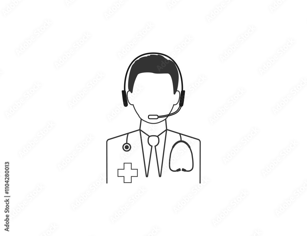 Consultation, help, online, medical icon. Vector illustration. Consultation, help, online, medical icon. Vector illustration.