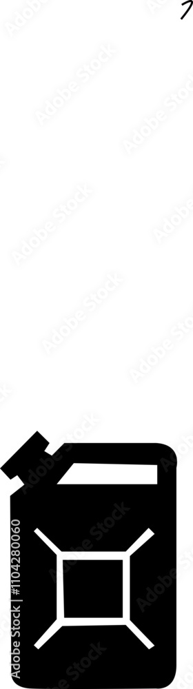 Canister icon. Jerry can symbol. Fuel, gasoline or oil canister silhouette. Vector isolated on white, water, water Canister icon. Jerry can symbol. Fuel, gasoline or oil canister silhouette. Vector isolated on white, water, water
