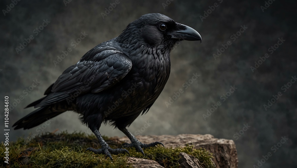 Black raven design for creative concepts. Black raven design for creative concepts.
