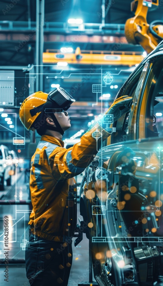 Innovative Wearable Tech in High-Tech Automobile Assembly Line for Enhanced Efficiency Innovative Wearable Tech in High-Tech Automobile Assembly Line for Enhanced Efficiency