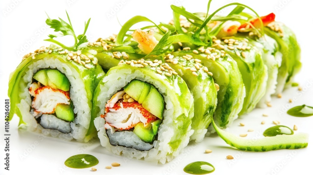 sushi on a white background sushi on a white background
