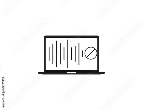 Audio, noise reduction, normalization icon. Vector illustration.