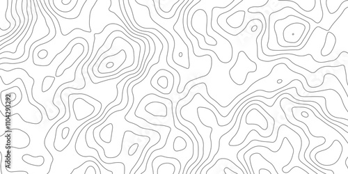 White paper curve reliefs abstract background. Abstract Topography contours map background. Pattern and Geography grid map design.