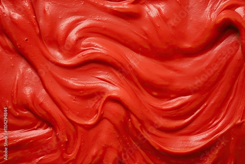 Close up horizontal texture of tomato paste photo