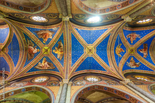 Konstfotografi Rome, Italy, July 2017, Ceiling Artwork of Santa Maria Sopra Minerva Basilica in