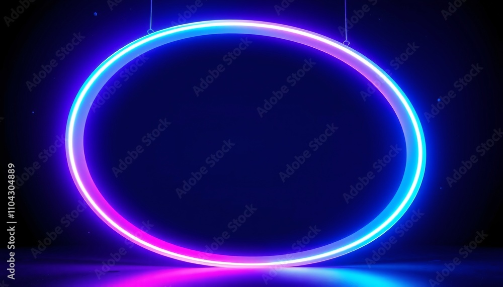 Infinity loop suspended in mid-air. The loop should glow with vibrant neon colors electric blue, purple, and pink and have a semi-transparent, glassy texture. Light trails should follow the loop. Infinity loop suspended in mid-air. The loop should glow with vibrant neon colors electric blue, purple, and pink and have a semi-transparent, glassy texture. Light trails should follow the loop.