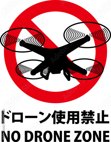 ドローン使用禁止の標識