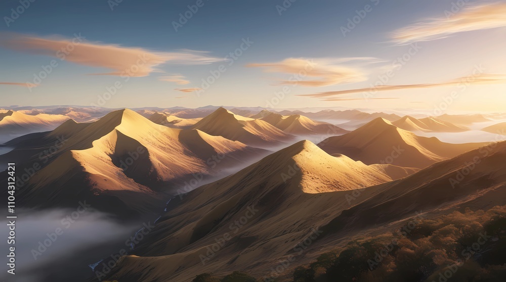 Fototapeta premium sunrise in the mountains