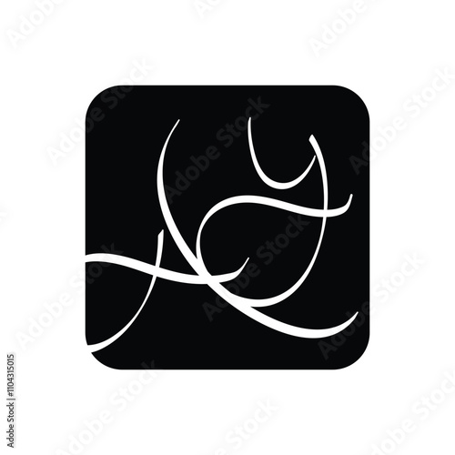 Abstract Ay logo design in square shape 