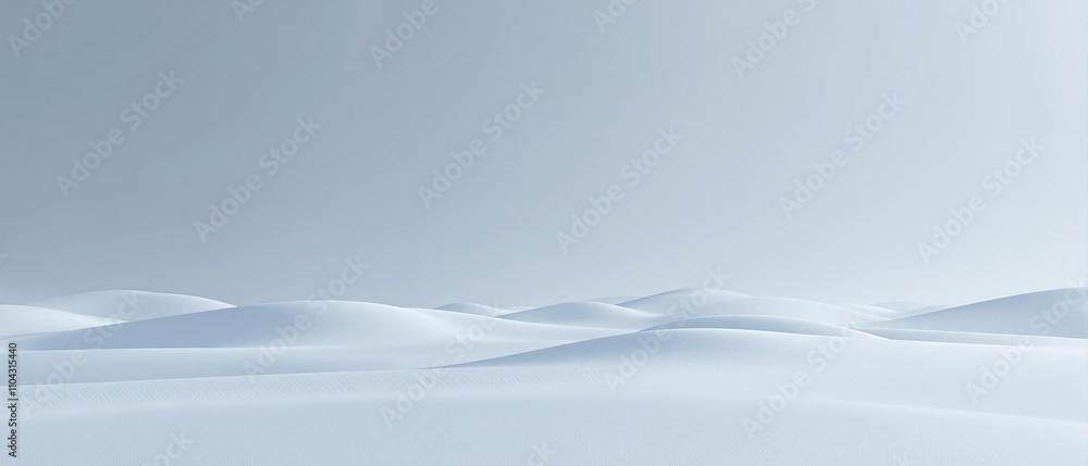 Minimalist landscape on an abstract white background featuring a serene and peaceful atmosphere, serene scenery, minimalist design, outdoor scene