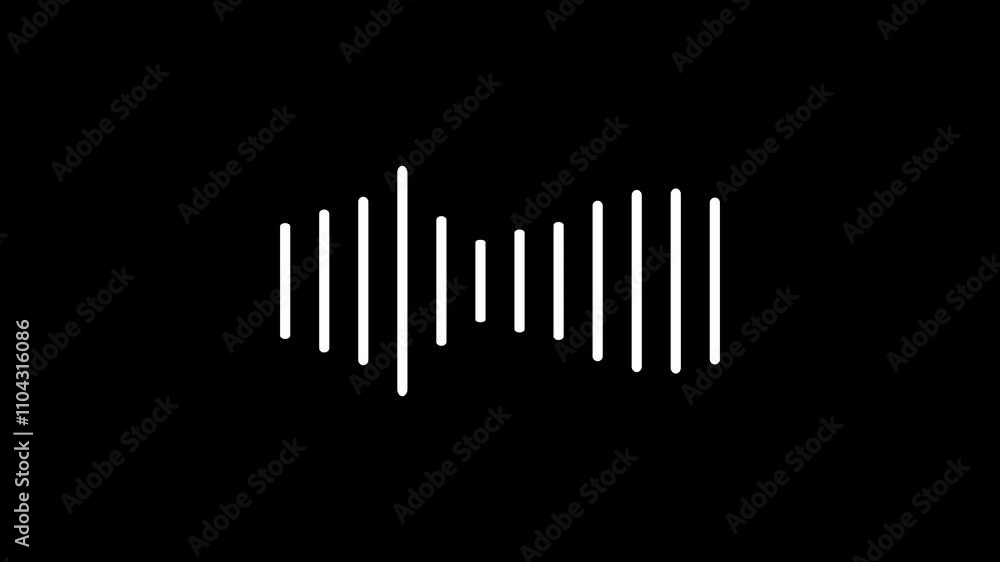 Voice vibration sound wave icon. Motion graphic design. 4k. Voice vibration sound wave icon. Motion graphic design. 4k.