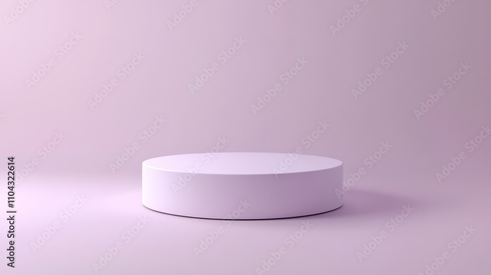 A soft lavender pedestal with a subtle gradient A soft lavender pedestal with a subtle gradient