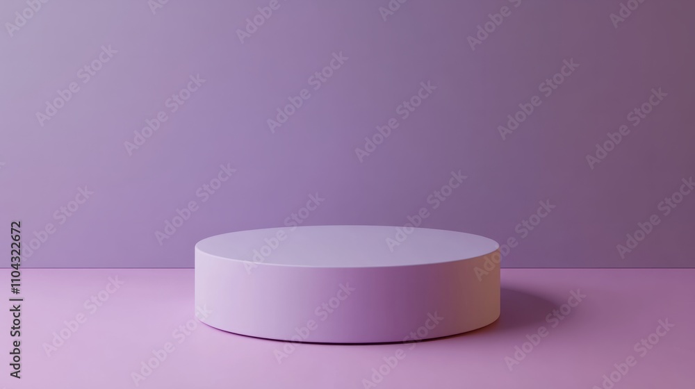 A soft lavender pedestal with a subtle gradient A soft lavender pedestal with a subtle gradient