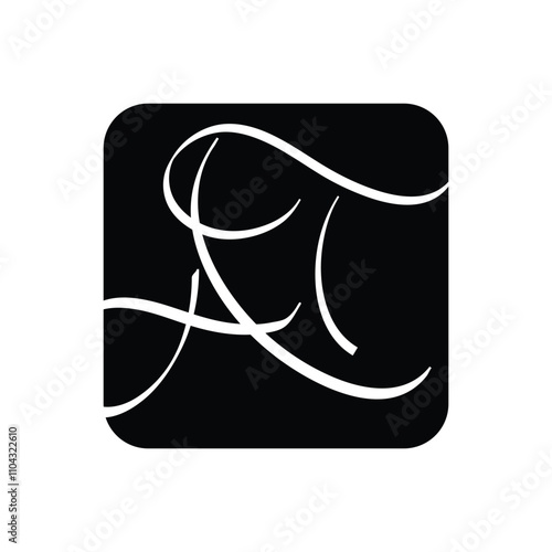 Abstract At logo design in square shape 