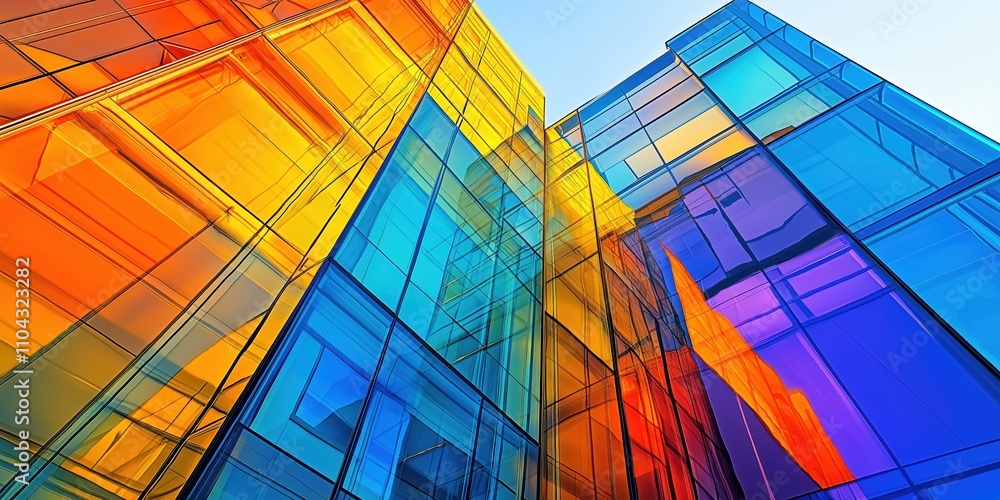 Modern abstract glass architectural forms. world winning photo created by ai Modern abstract glass architectural forms. world winning photo created by ai