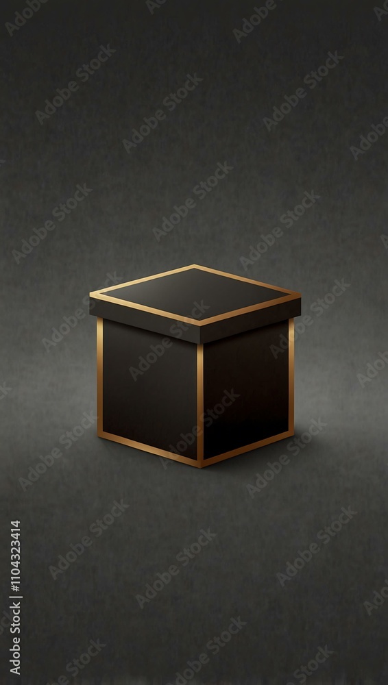 Fototapeta premium Box icon on a transparent background.