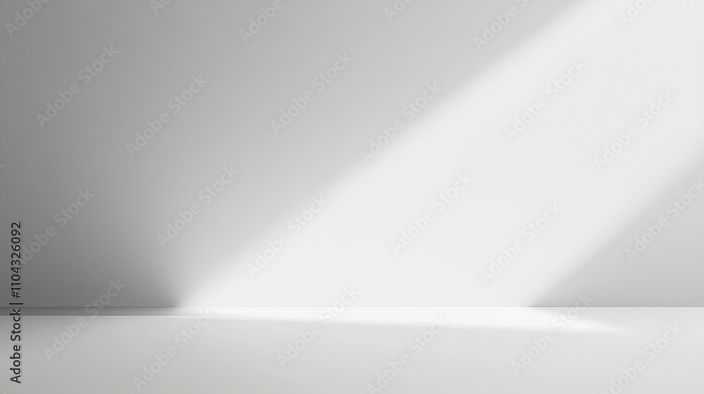 an empty white room with a light shining through the window, creating a stark contrast between the two colors The room is empty, with no furniture or decorations, an empty white room with a light shining through the window, creating a stark contrast between the two colors The room is empty, with no furniture or decorations,