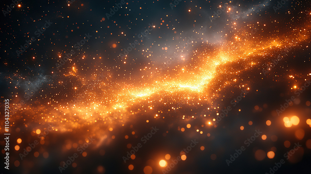 Cosmic dust and vibrant stars illuminate the night sky in a breathtaking cosmic display. Generative AI Cosmic dust and vibrant stars illuminate the night sky in a breathtaking cosmic display. Generative AI