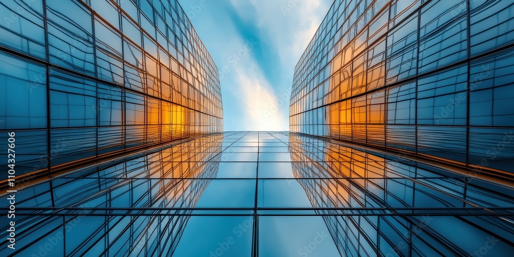 Modern abstract glass architectural forms. world winning photo created by ai Modern abstract glass architectural forms. world winning photo created by ai