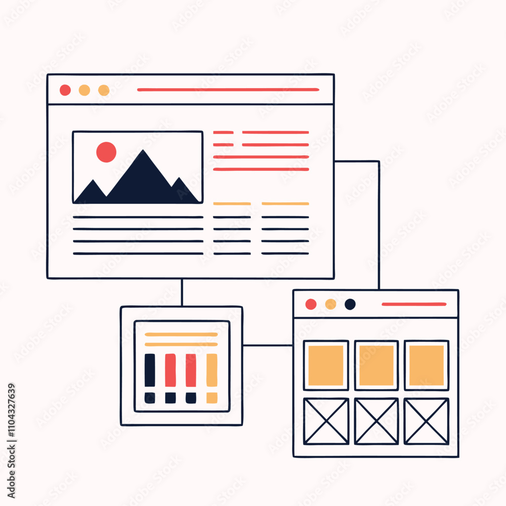 Adobe Illustrator Artwork Modern Website Design Concept Adobe Illustrator Artwork Modern Website Design Concept