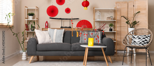 Interior of living room wit...