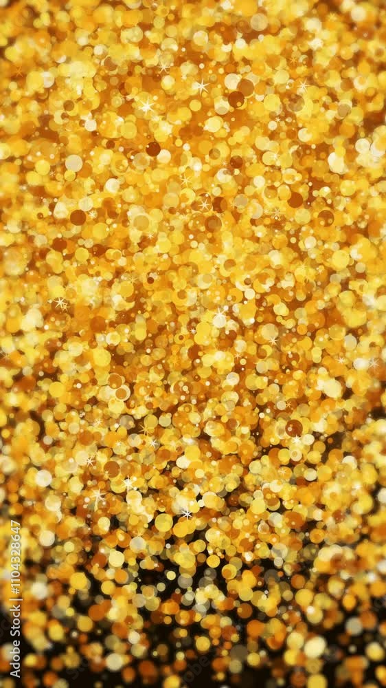 Gold foil polka dots, confetti. pattern. Abstract geometric modern background. Shiny backdrop. Loop animation. Vertical video. Gold foil polka dots, confetti. pattern. Abstract geometric modern background. Shiny backdrop. Loop animation. Vertical video.