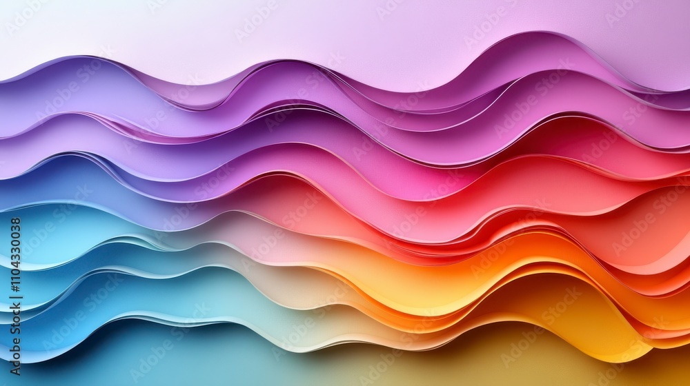 Vibrant Colorful Paper Waves: A Stunning Abstract Graphic Design Vibrant Colorful Paper Waves: A Stunning Abstract Graphic Design