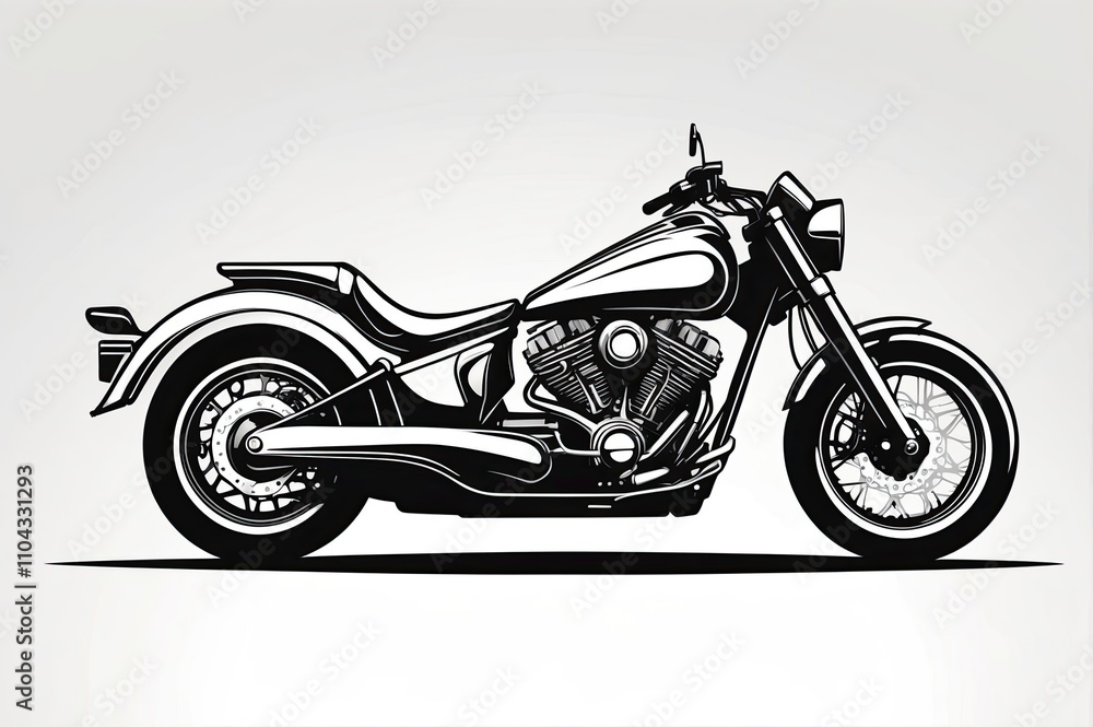 motorcycle on a white background motorcycle on a white background