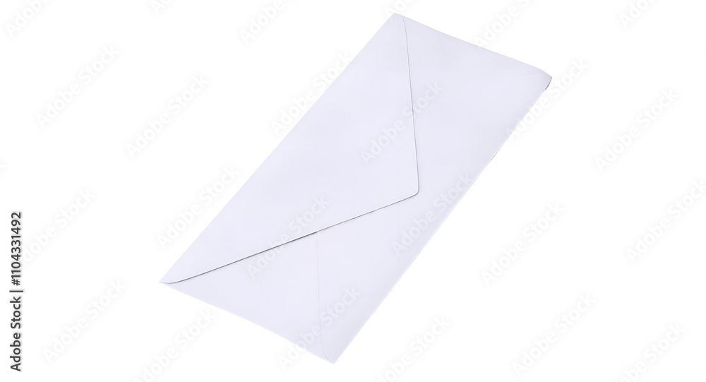 A plain white envelope, often used for mailing letters or documents. A plain white envelope, often used for mailing letters or documents.