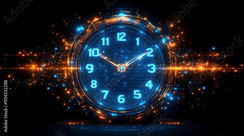 Futuristic Digital Timepiece: A Stunning Visual Representation of Time