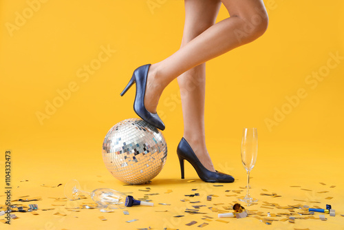 Woman's legs in high heels ...