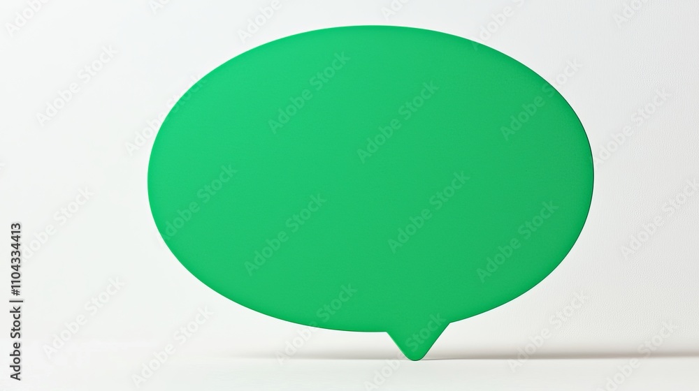 a green speech bubble on a white background The speech bubble is a vibrant green color, standing out against the stark white backdrop a green speech bubble on a white background The speech bubble is a vibrant green color, standing out against the stark white backdrop