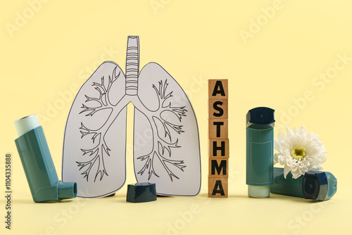 Modern inhalers with word A...