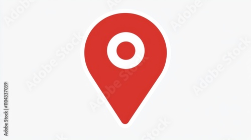 a red map pointer on a white background, indicating a location Free Download a red map pointer on a white background, indicating a location - GFXLoad